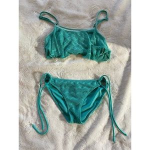 Roxy Turqouise Crochet Bikini 🌊
